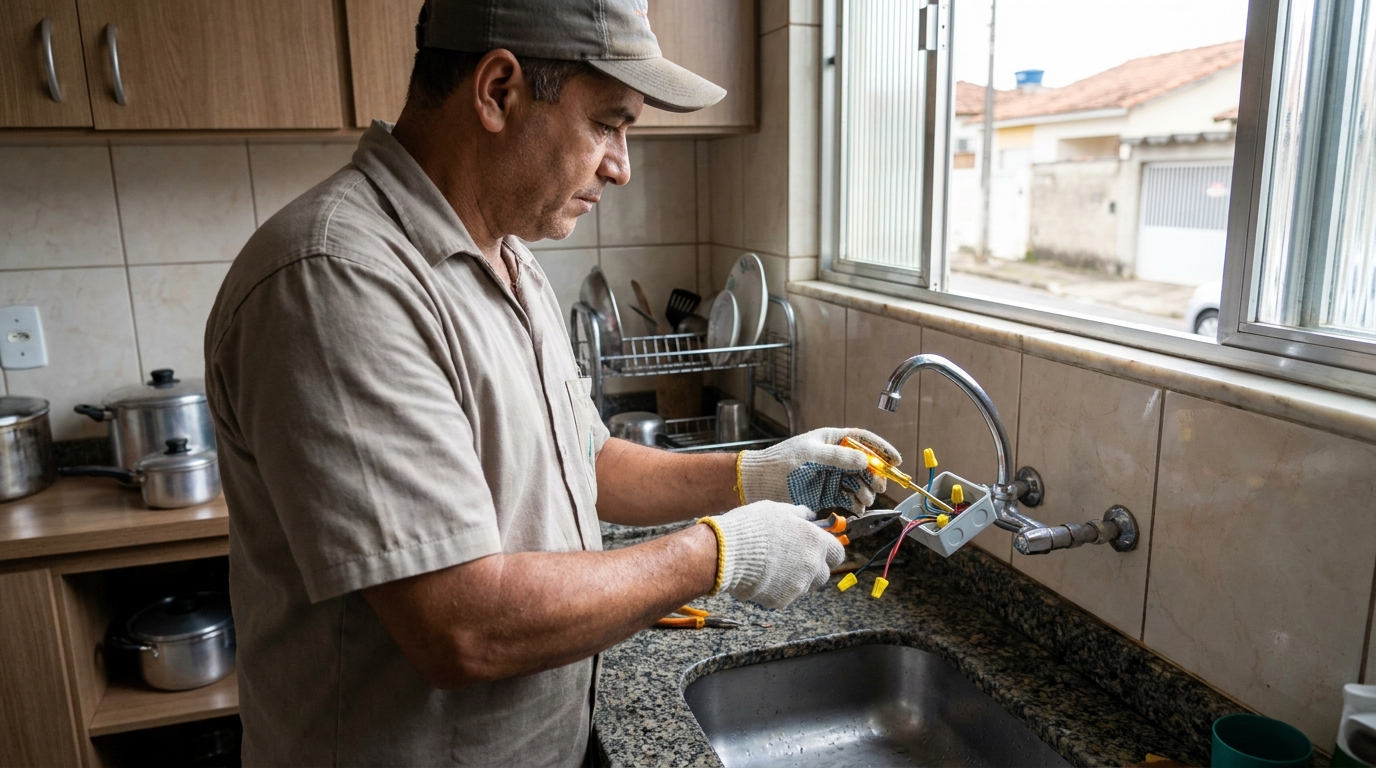 Instalacao de torneira eletrica profissional em Montes Claros‑MG
